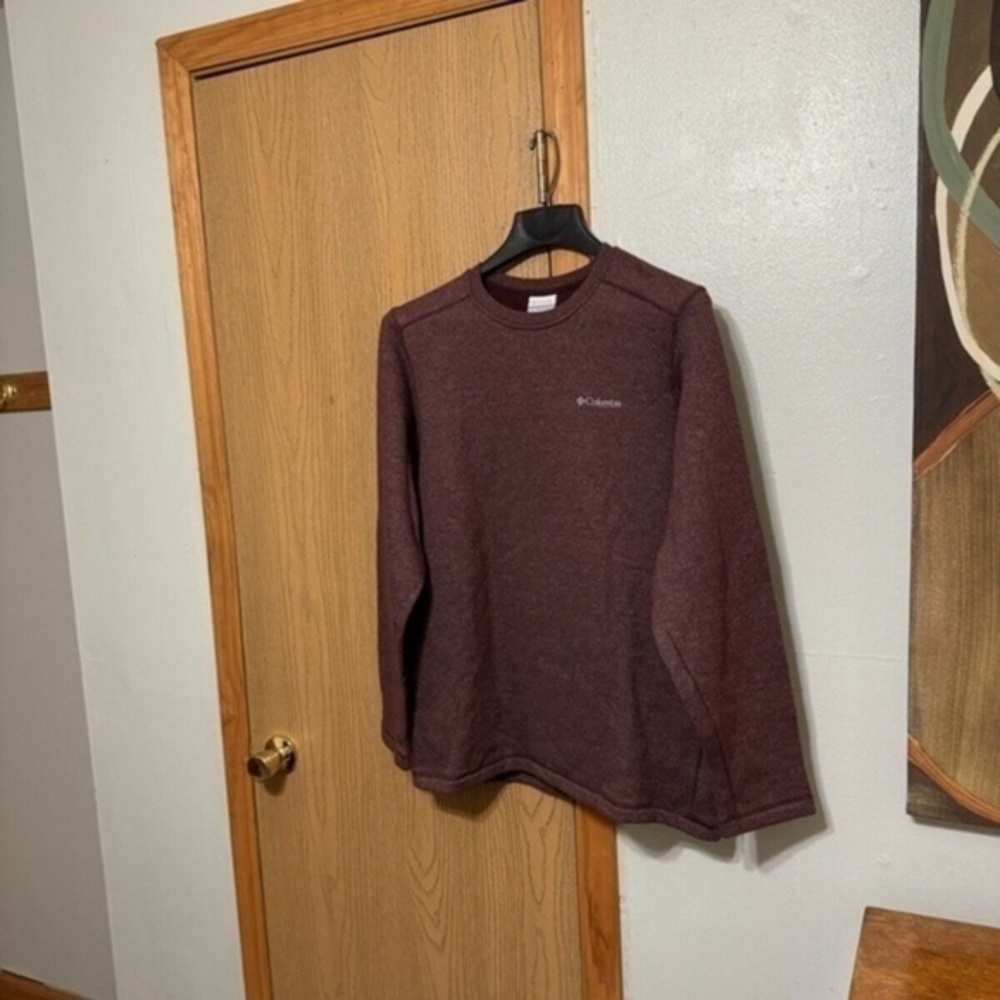 Columbia Medium Red Long Sleeve Crewneck Pullover Sweater - EUC